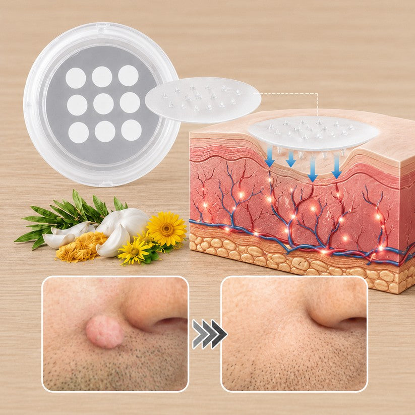 ✨ PURESHADE® 2v1 mikrojehličková + hydrokoloidní náplast🍀 | Pomáhá odstraňovat vystouplá znaménka, akné, ploché bradavice a kožní výrůstky | Pomáhá zjemnit vrásky, jizvy a nedokonalosti pleti | Diskrétní neviditelná náplast pro obličej i tělo