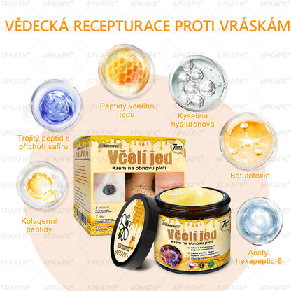 🔥  Dermatologicky a klinicky testováno🐝APKAPK®Bee Venom Krém na obnovení pleti🐝 pomáhá při léčbě kožních problémů, jako jsou: vrásky, jizvy, pigmentové skvrny, strie, akné, psoriáza, ekzém, kožní změny, podráždění, záněty a další kožní problémy.