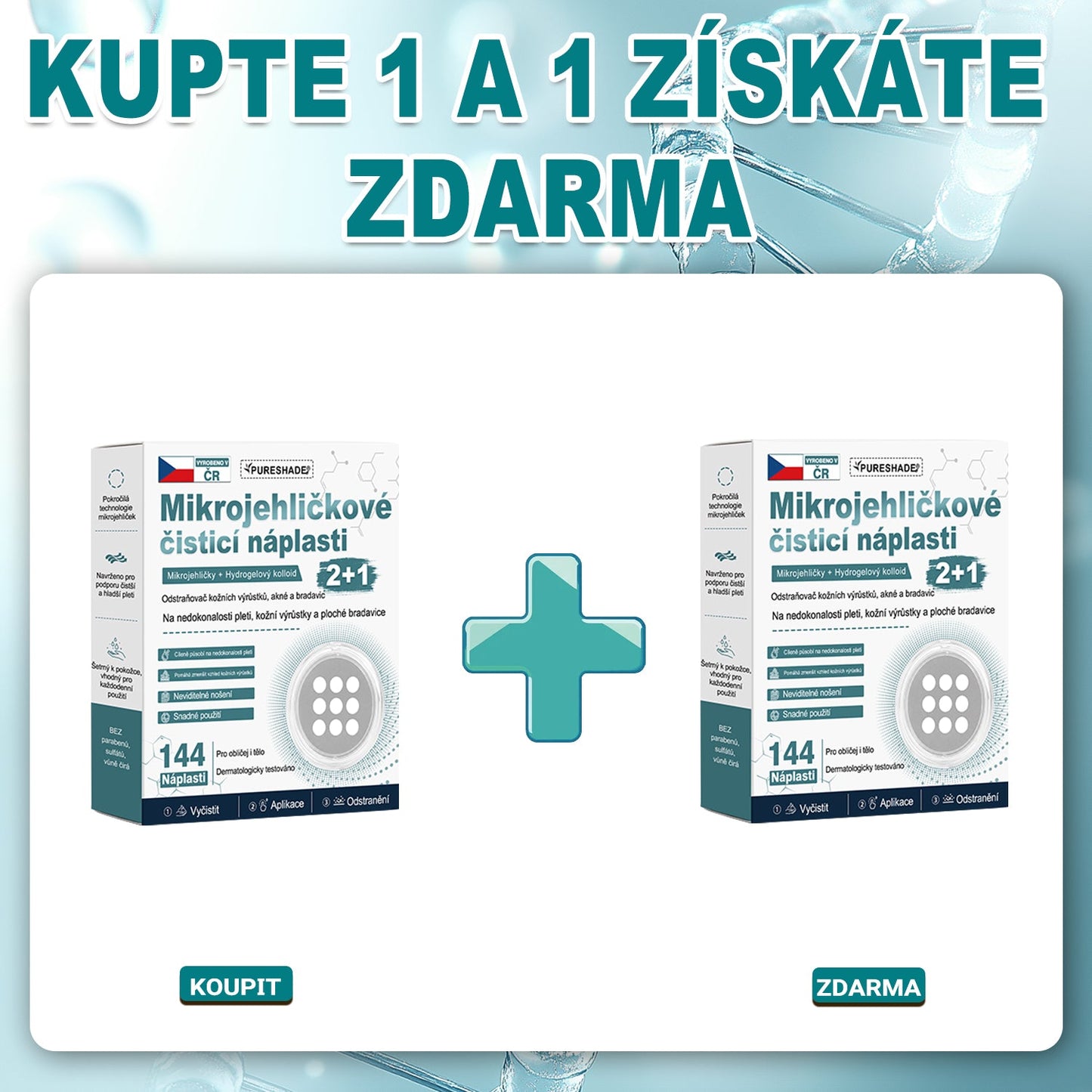 ✨ PURESHADE® 2v1 mikrojehličková + hydrokoloidní náplast🍀 | Pomáhá odstraňovat vystouplá znaménka, akné, ploché bradavice a kožní výrůstky | Pomáhá zjemnit vrásky, jizvy a nedokonalosti pleti | Diskrétní neviditelná náplast pro obličej i tělo