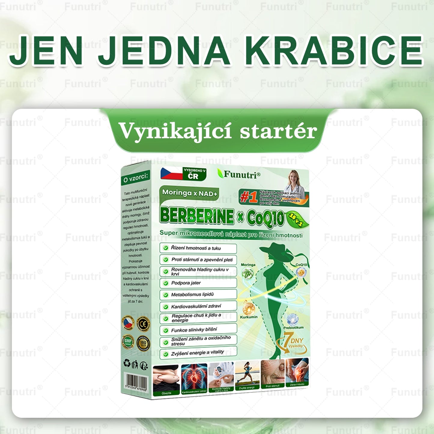 Oficiální obchod 🧪  ✅Funutri® 10 v 1 metabolická tvarující náplast s nano mikrojehličkami (Pouze jednou denně, viditelné změny již za 7 dní)  Určeno pro osoby s obezitou, diabetem, spánkovou apnoe