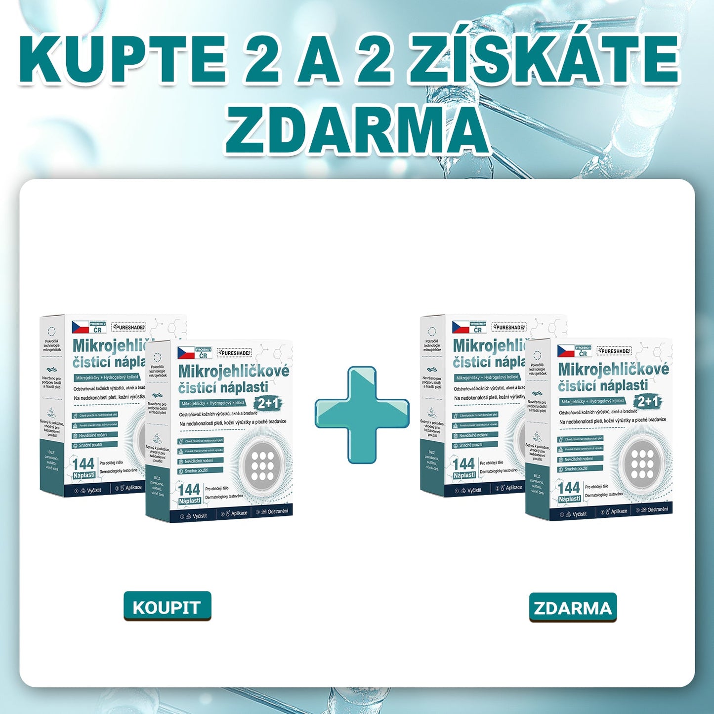 ✨ PURESHADE® 2v1 mikrojehličková + hydrokoloidní náplast🍀 | Pomáhá odstraňovat vystouplá znaménka, akné, ploché bradavice a kožní výrůstky | Pomáhá zjemnit vrásky, jizvy a nedokonalosti pleti | Diskrétní neviditelná náplast pro obličej i tělo